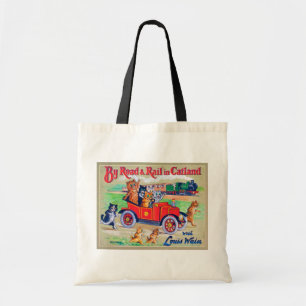 Tote Bag Par Road & Rail en Catland, Louis Wain