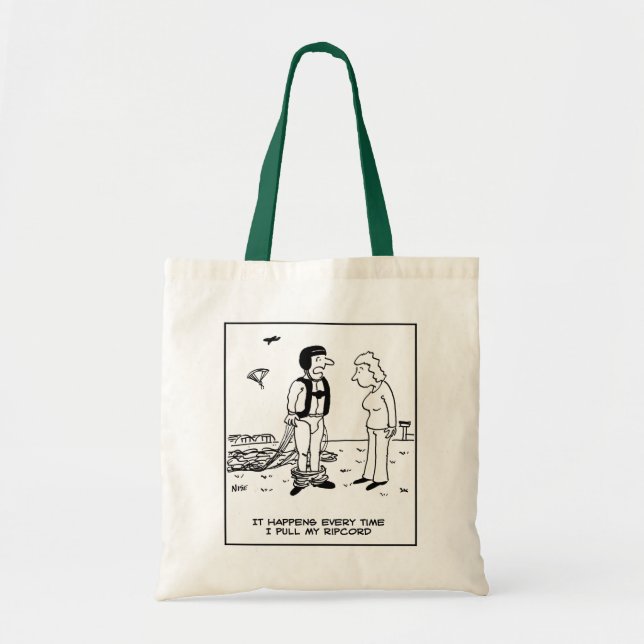 Tote Bag Parachutiste Skydiving par Parachute a un problème (Devant)