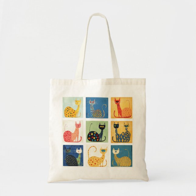 Tote Bag Parade de chats (Devant)