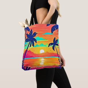 Tote Bag Paradis au coucher du soleil