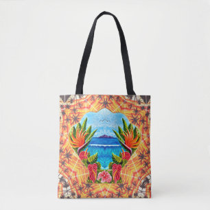 Tote Bag Paradis hawaïen à deux fois