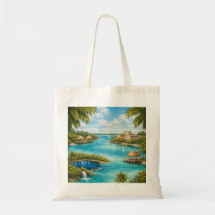 Tote Bag Paradis Tropical de la Lagune de Bacalar