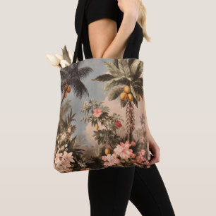Tote Bag Paradis tropical vintage avec palmiers
