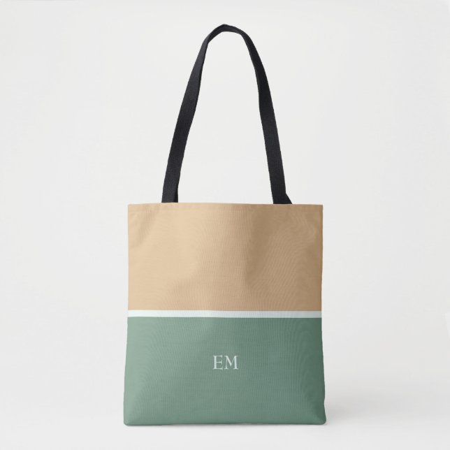 Tote Bag Paraphe vert simple (Devant)