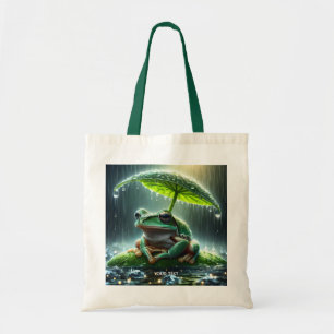 Tote Bag Parapluie de feuille de grenouille mignonne Imagin