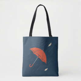 Tote Bag Parapluie qui s'échappe - minimal Rainy Mood Art