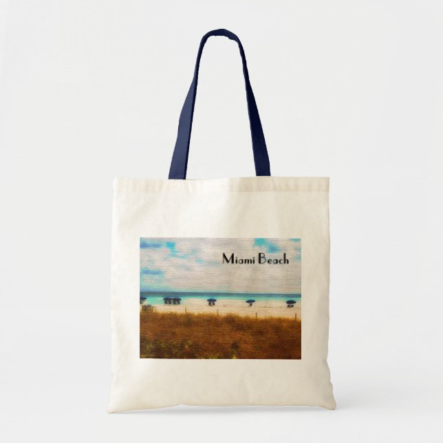 Tote Bag Parapluies de Miami Beach (Devant)