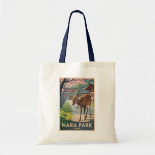 Tote Bag Parc Nara Japon Cerf Illustration Art de Voyage Ré