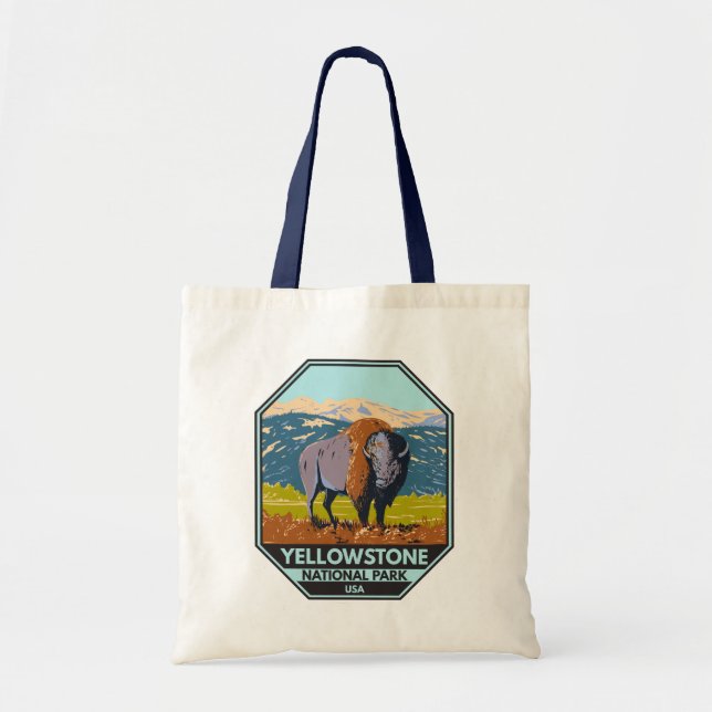 Tote Bag Parc national de Yellowstone Bison nord-américain (Devant)