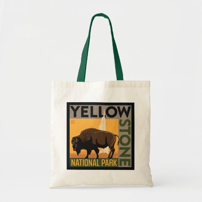Tote Bag Parc national de Yellowstone | Buffalo (Devant)