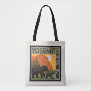 Tote Bag Parc national de Yosemite Famille d'ours