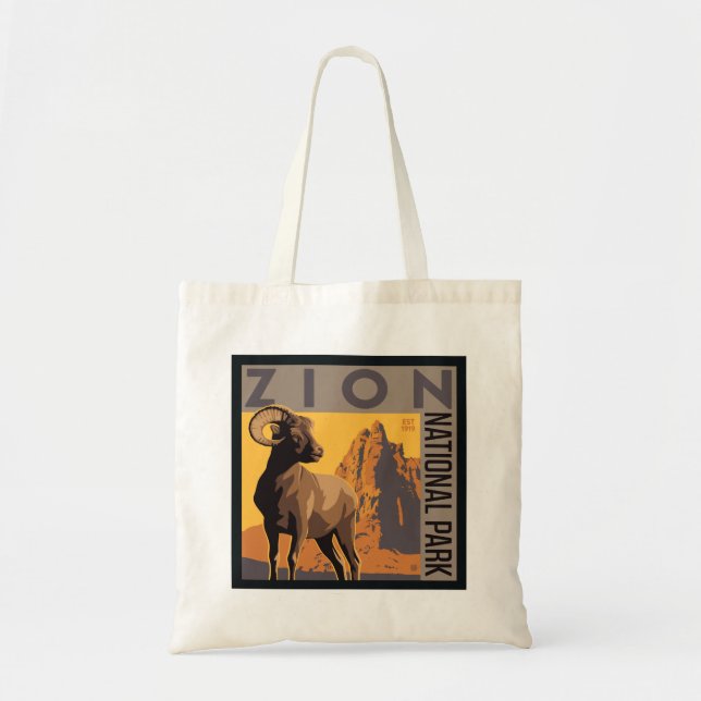 Tote Bag Parc national de Zion | Ram (Devant)