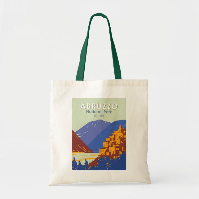 Tote Bag Parc national des Abruzzes Italie Voyage Art Vinta (Devant)
