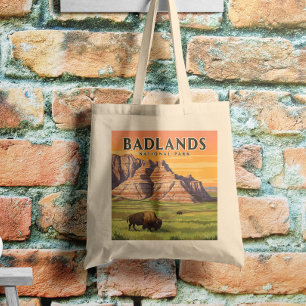 Tote Bag Parc national des Badlands vintage