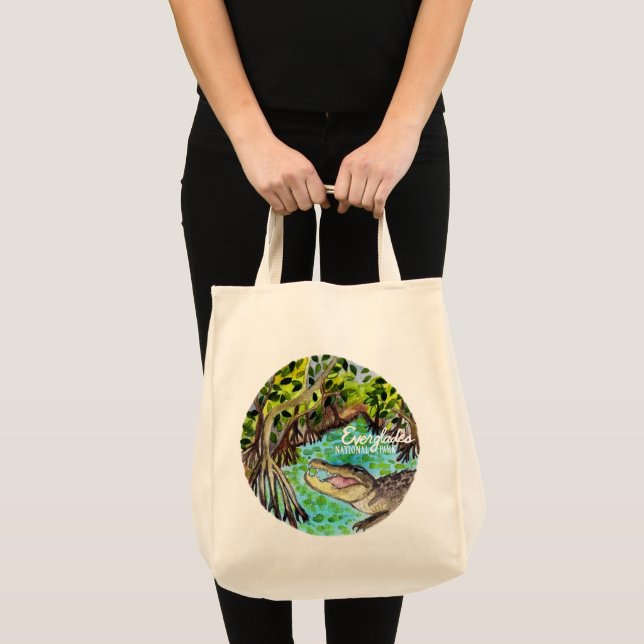 Tote Bag Parc national des Everglades Aquarelle Peinture Ar (Devant (produit))