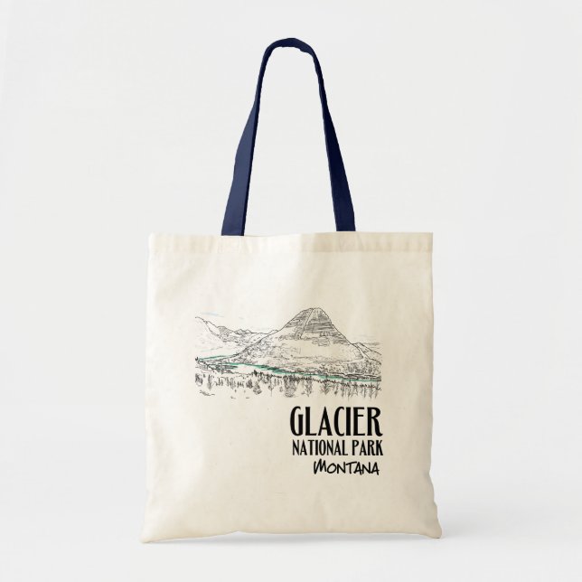 Tote Bag Parc national des Glaciers Lac caché Montana (Devant)