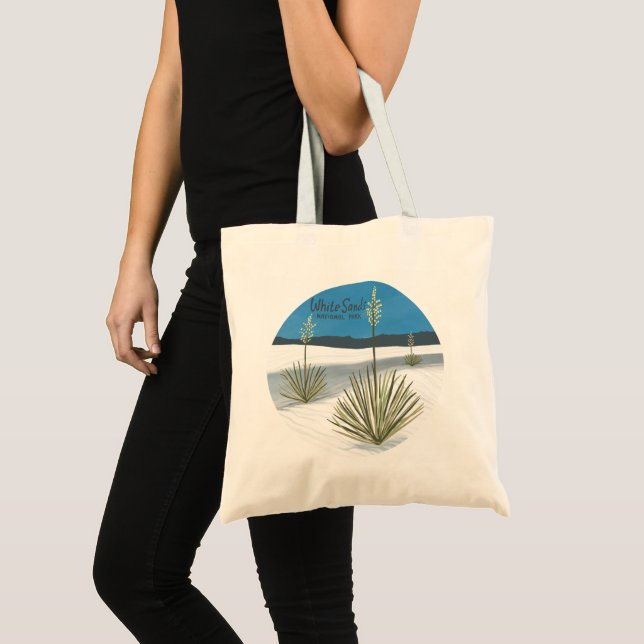 Tote Bag Parc national des Sables Blancs Nouveau-Mexique Gy (Devant (produit))