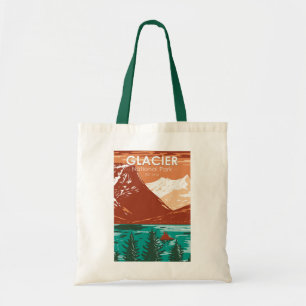 Tote Bag Parc national du Glacier Montana Vintage