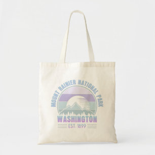 Tote Bag Parc national du Mont Rainier Washington USA Retro