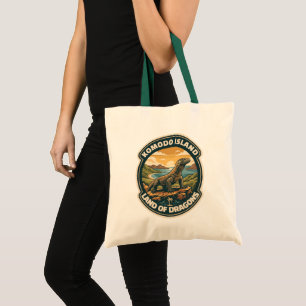 Tote Bag Parc national vintage de l'île de Komodo Indonésie