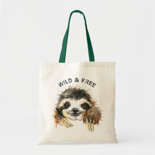 Tote Bag Parcelle d'aquarelle libre et sauvage customisée