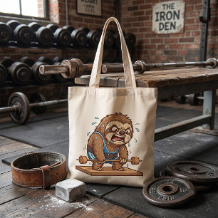 Tote Bag Paresseux drôle haltérophile gym sports