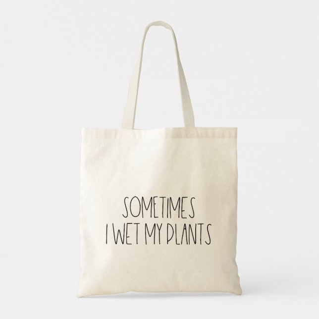Tote Bag Parfois, j'ai trempé mes plantes (Dos)