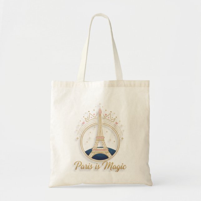 Tote Bag - Paris Elegant Eiffel Tower (Devant)
