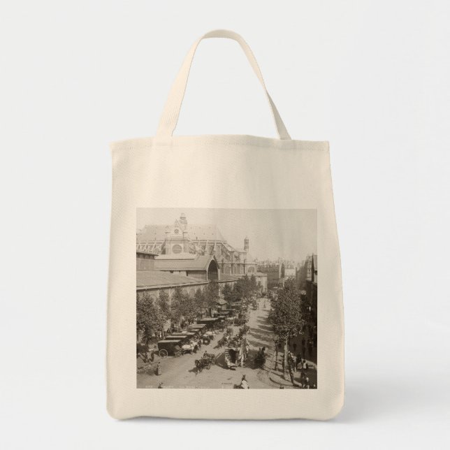 Tote Bag Paris : Les Halles, C1900 (Devant)