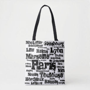 Tote Bag Paris Marseille Lyon France Villes