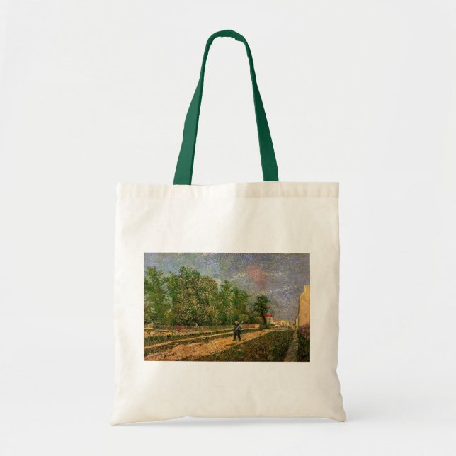 Tote Bag Paris Road avec Paysan par Vincent van Gogh (Devant)