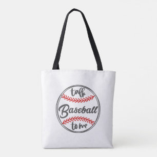 Tote Bag Parlez Baseball Retro Graphique Tendance