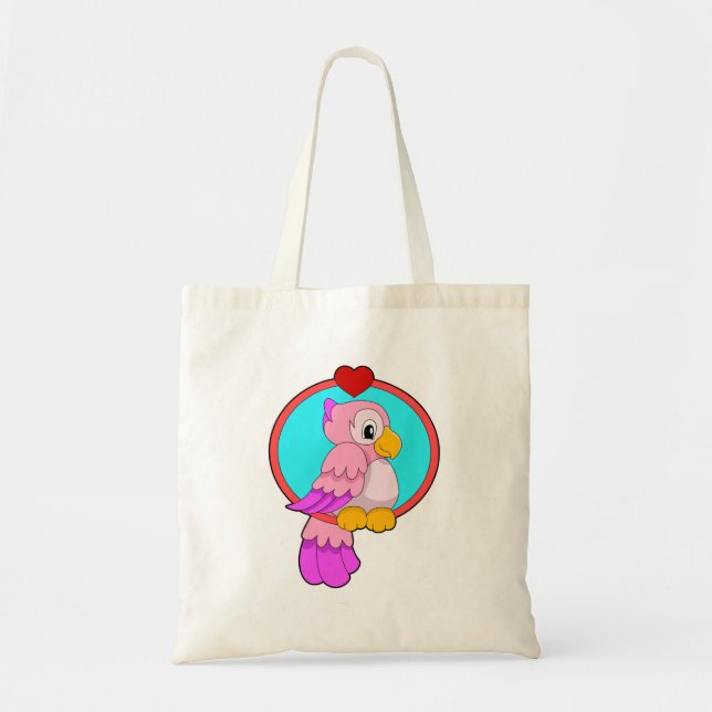 Tote Bag Parrot au coeur (Devant)