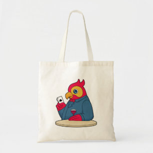 Tote Bag Parrot au Poker avec cartes de Poker