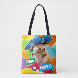 Tote Bag Parti Chipmunk De Sombrero