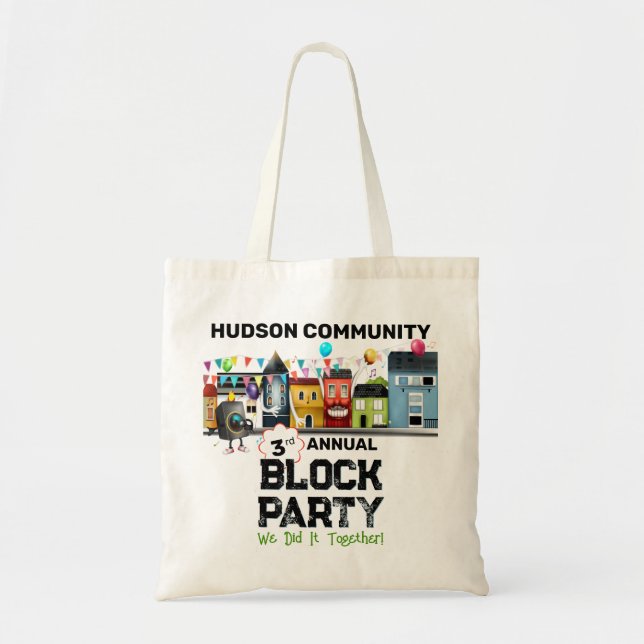 Tote Bag Parti du bloc de quartier (Devant)