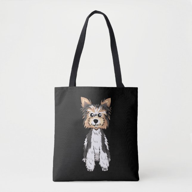 Tote Bag Parti Yorkie Cute Art (Devant)