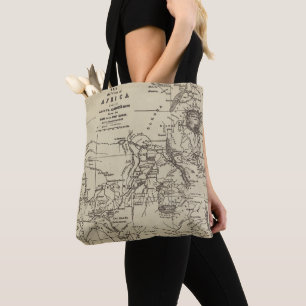 Tote Bag Partie de carte d'itinéraire de l'Afrique