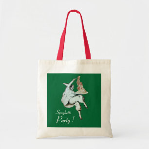 TOTE BAG PARTIE DE SPAGHETTI, CUISINE ITALIENNE, RESTAURANT