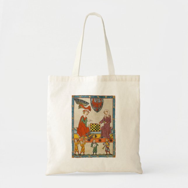 Tote Bag Partie d'échecs Codex Manesse XIVe siècle (Devant)