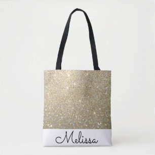 Tote Bag Parties scintillant Abstraite Faux Gold personnali