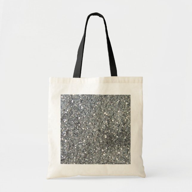 Tote Bag Parties scintillant argentée stylé (Devant)