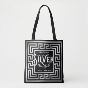 Tote Bag Parties scintillant Art déco du 25e anniversaire