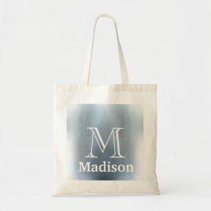 Tote Bag Parties scintillant bleue faux monogramme personna
