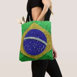 Tote Bag Parties scintillant brésilienne du drapeau de Rio 