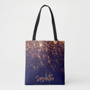 Tote Bag Parties scintillant dorée