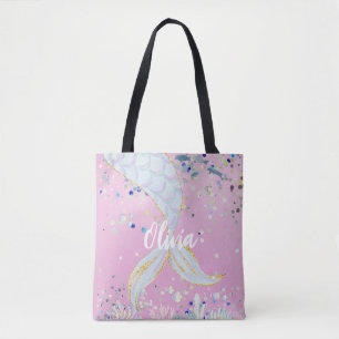 Tote Bag Parties scintillant lunaire Plage de sirène sous l