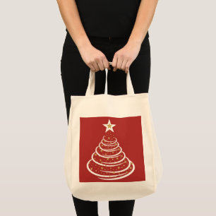 Tote Bag Parties scintillant minimaliste d'or Arbres de Noë