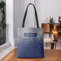 Parties scintillant Monogram Navy Blue Silver Glam