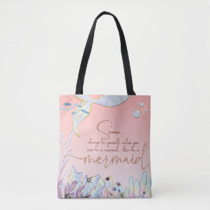 Tote Bag Parties scintillant Pastel personnalisée "Be a Mer